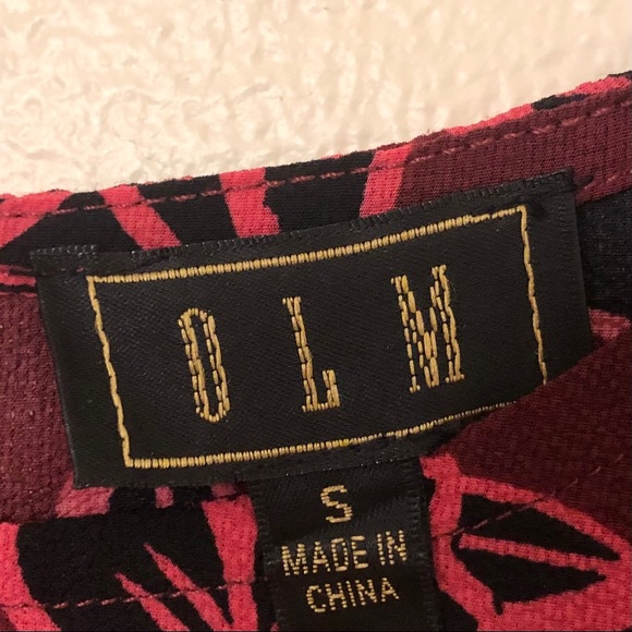 OLM Floral Blouse w/ Elastic Waist & Balloon Sleeves - Picture 4 of 16